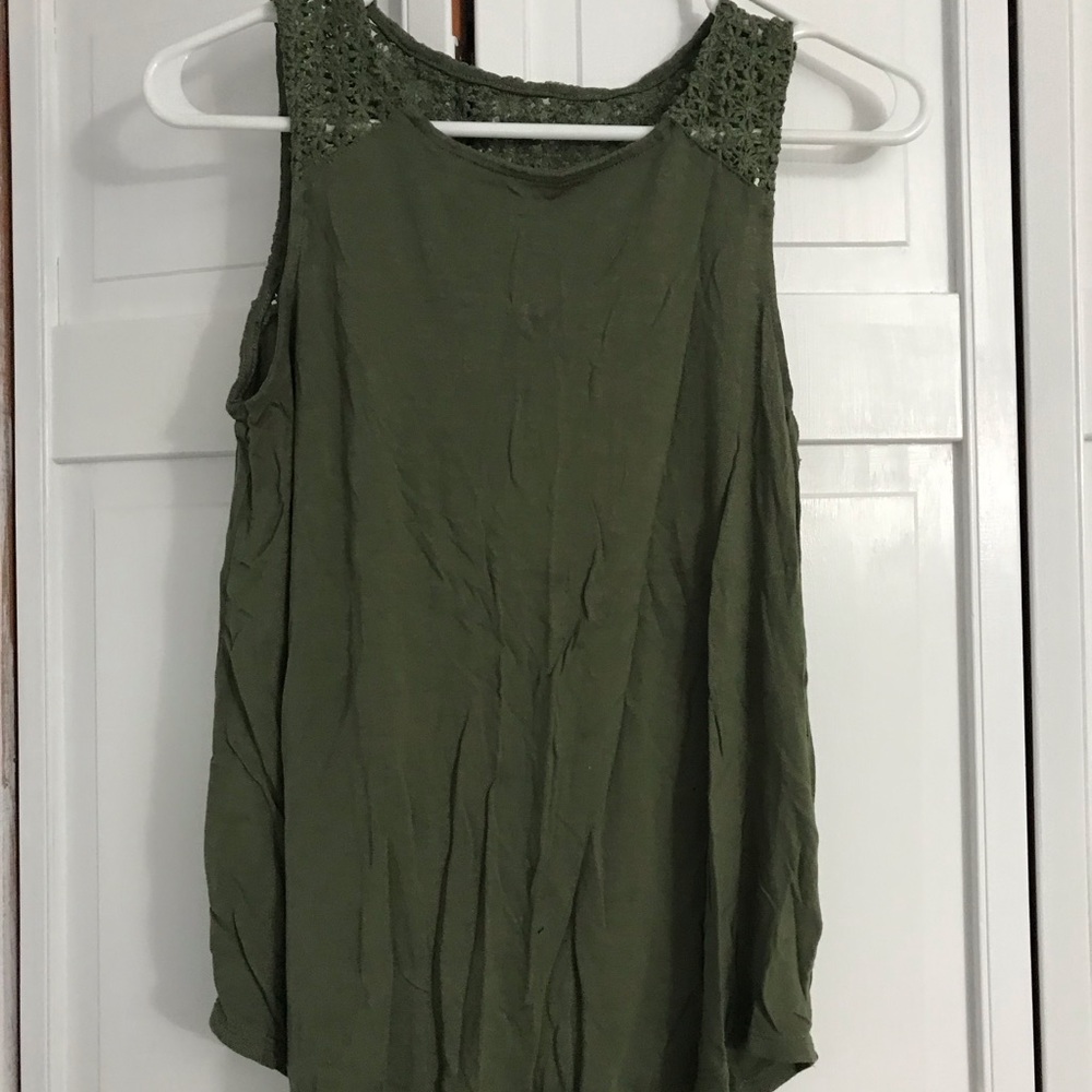 Army green tank top